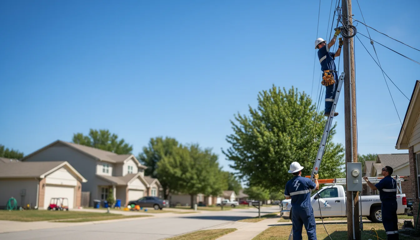 Residential electrician providing installation services in Fletcher, OK